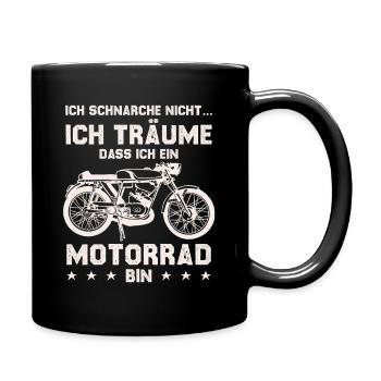 I Dream Motorcycle To Be Vintage Print - Full Colour Mug - black - Right