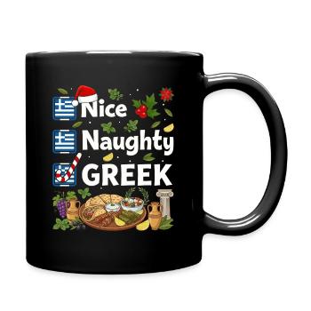 Belle fête grecque coquine - Mug uni - noir - Droite