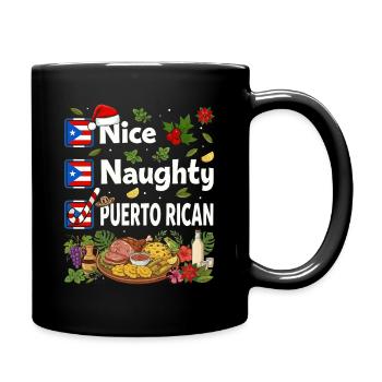 Nice Naughty Puerto Rican Feast - Full Colour Mug - black - Right