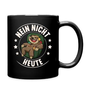 Sloth No Not Today - Full Colour Mug - black - Right