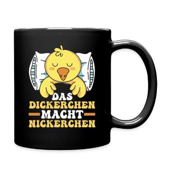 Shlafshirt Bird The Fatty One Takes a Nap - Full Colour Mug - black - Right