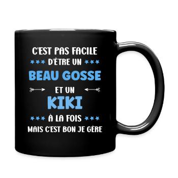 Beau Gosse et Kiki: Humour Français - Mug uni - noir - Droite