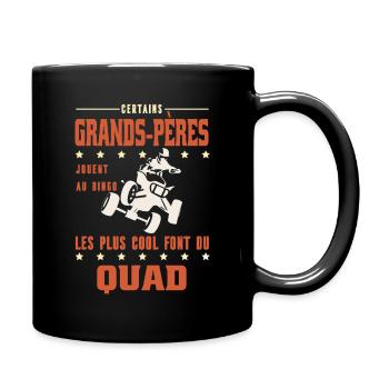 Certains Grands-Pères Font du Quad Humour Papy  - Mug uni - noir - Droite
