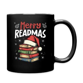 Merry Christmas, Funny Christmas Book Lovers - Full Colour Mug - black - Right