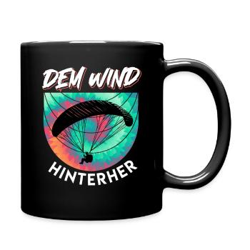 Parapente SUIVANT LE VENT Drôle - Mug uni - noir - Droite