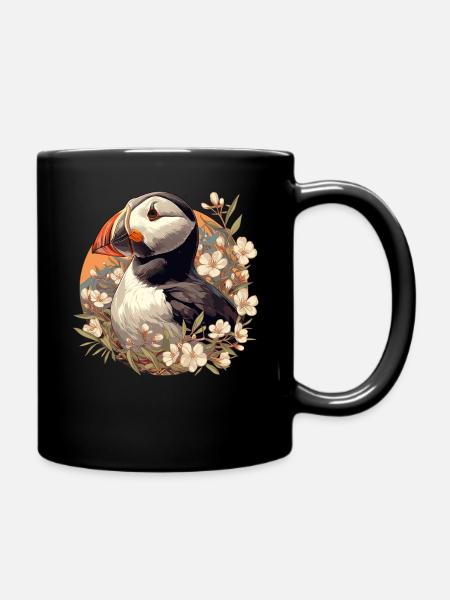 Puffin Papageientaucher - Tasse einfarbig - Schwarz