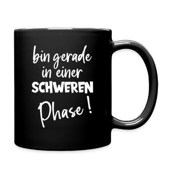 Je suis juste dans une période difficile avec le poids de l’humour - Mug uni - noir - Droite