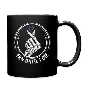Éventez-vous jusqu’à la mort – Cœur de squelette - Mug uni - noir - Droite