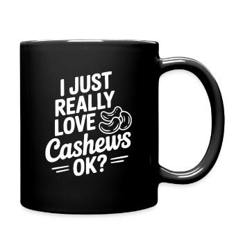 J’adore vraiment les noix de cajou, d’accord ? - Mug uni - noir - Droite