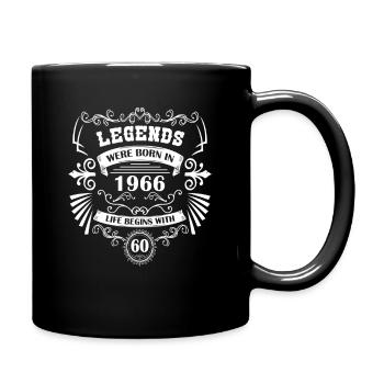 Legends born 1966 – 60th birthday - Full Colour Mug - black - Right