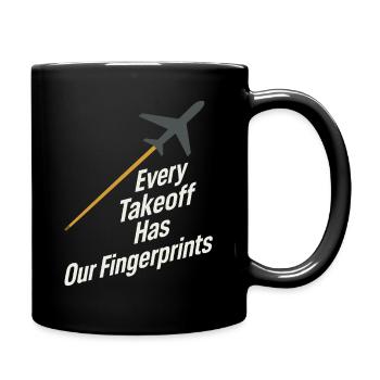 Nachtschichtrampe Des Bodenpersonals Am - Tasse einfarbig - Schwarz - Rechts