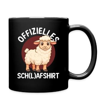 Chemise de nuit officielle Mouton endormi - Mug uni - noir - Droite
