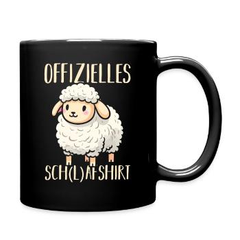 Chemise de nuit officielle Mouton endormi - Mug uni - noir - Droite