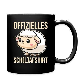 Chemise de nuit officielle Mouton endormi - Mug uni - noir - Droite