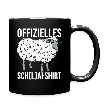 Chemise de nuit officielle Mouton endormi - Mug uni - noir - Droite