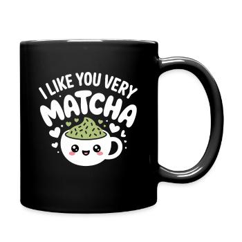 Thé matcha dit thé vert comme toi, très matcha - Mug uni - noir - Droite