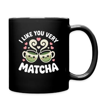 Thé matcha dit thé vert comme toi, très matcha - Mug uni - noir - Droite