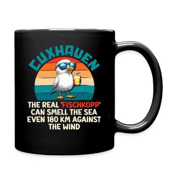 CUXHAVEN THE REAL FISH HEAD CAN SMELL THE SEA - Full Colour Mug - black - Right
