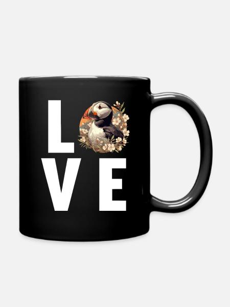Puffin Papageientaucher - Tasse einfarbig - Schwarz
