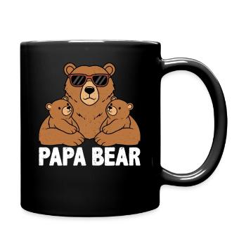 Papa Bear - Tasse einfarbig - Schwarz - Rechts