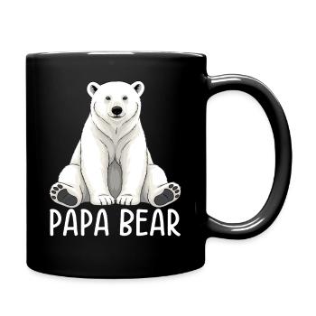 Papa Bear - Tasse einfarbig - Schwarz - Rechts