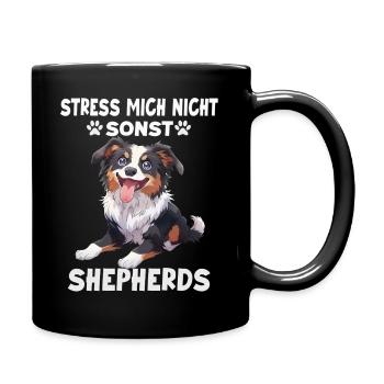 Australian Shepherd T Gassi  Hundehalter Australia - Tasse einfarbig - Schwarz - Rechts