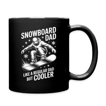Snowboarding Spruch Papa Lustig Snowboard Geschenk - Tasse einfarbig - Schwarz - Rechts