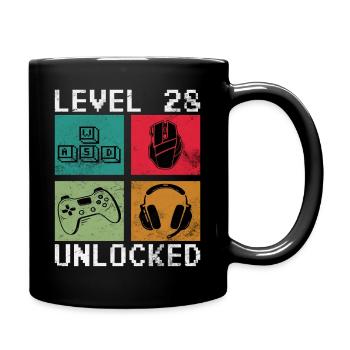 Level 28 Retro Power-Up - Full Colour Mug - black - Right