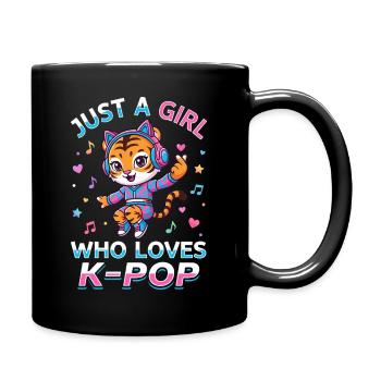 Just a Girl Who Loves K-Pop Tiger - Full Colour Mug - black - Right