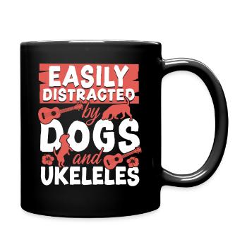 Ukulélé hawaïen Ukulélé Ukulélé Facilement - Mug uni - noir - Droite
