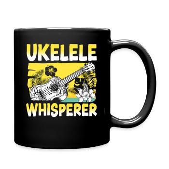 Ukulélé hawaïen ukélé ukulélé - Mug uni - noir - Droite