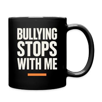 Sympathie anti-harcèlement, Lève-toi - Mug uni - noir - Droite