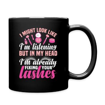 Technicien en extensions de cils pour cils - Mug uni - noir - Droite