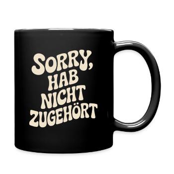 sorry didn't listen distracted anti social - Full Colour Mug - black - Right