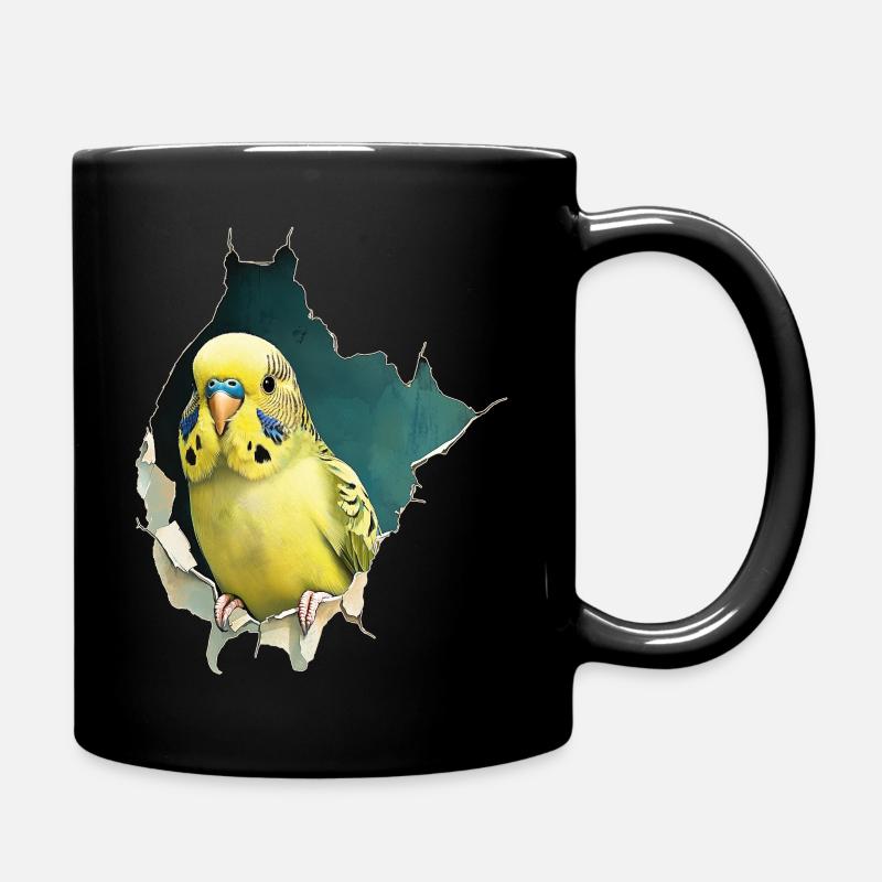 Wellensittich - Tasse einfarbig - Schwarz