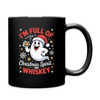 Whiskey-Weihnachtsgeist-Weihnachtsmann - Tasse einfarbig - Schwarz - Rechts