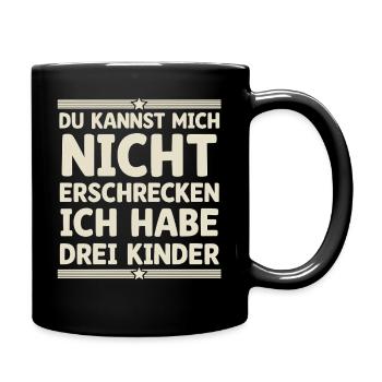 3 enfants Maman Maman Papa Père - Mug uni - noir - Droite