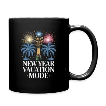 Mode vacances du Nouvel An - Mug uni - noir - Droite