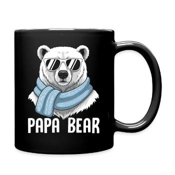 Papa Ours - Mug uni - noir - Droite