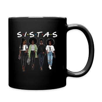 Sistas – Melanin Pride African Roots - Full Colour Mug - black - Right