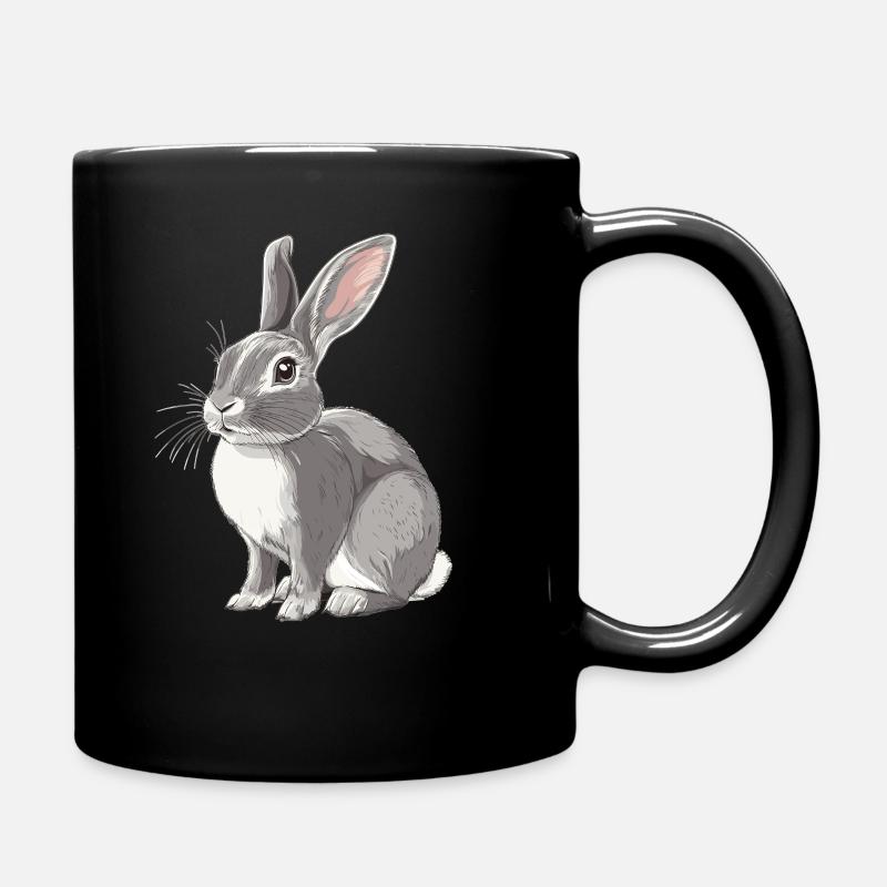 Hasen Hase - Tasse einfarbig - Schwarz