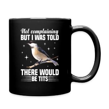  Chickadee Stuffed Animal Birdwatching Birder - Full Colour Mug - black - Right