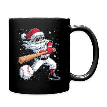 Santa Baseball Allstar - Full Colour Mug - black - Right