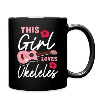 Ukulélé hawaïen Ukulélé Ukulélé Fille Ceci - Mug uni - noir - Droite
