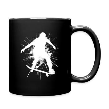 Energetisches Skateboard-Design - Tasse einfarbig - Schwarz - Rechts