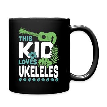 Ukulélé hawaïen Uke Kid Ce gamin - Mug uni - noir - Droite