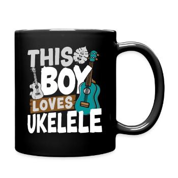 Hawaiian Ukulele Uke Boy This Boy - Tasse einfarbig - Schwarz - Rechts
