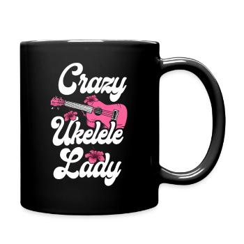 Ukulélé hawaïen Ukulélé fou - Mug uni - noir - Droite