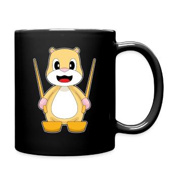Ski hamster Ski Sports d’hiver - Mug uni - noir - Droite
