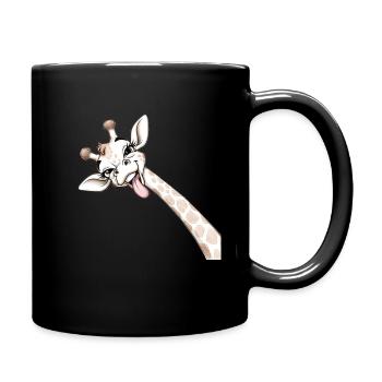 Girafe Joyeuse Langue Déployée - Mug uni - noir - Droite